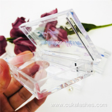 custom eyelash packaging rectangle acrylic lash case